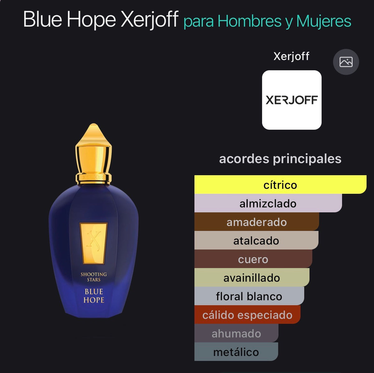 Blue Hope Xerjoff Parfum 100 ml (Preventa)