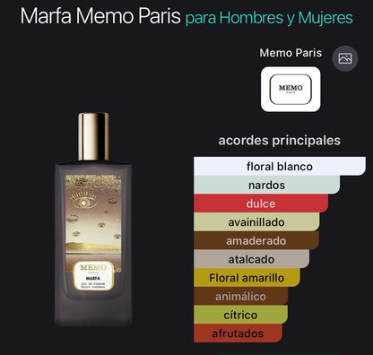 Marfa Memo Paris Eau de Parfum 75 ml (Preventa)