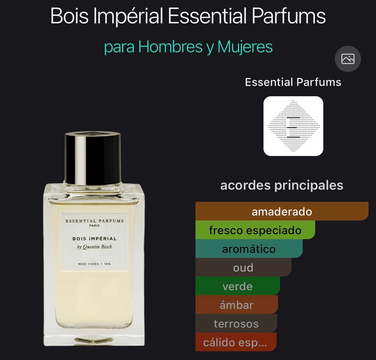Bois Impérial Essential Parfums Eau de Parfum 100 ml (Preventa)