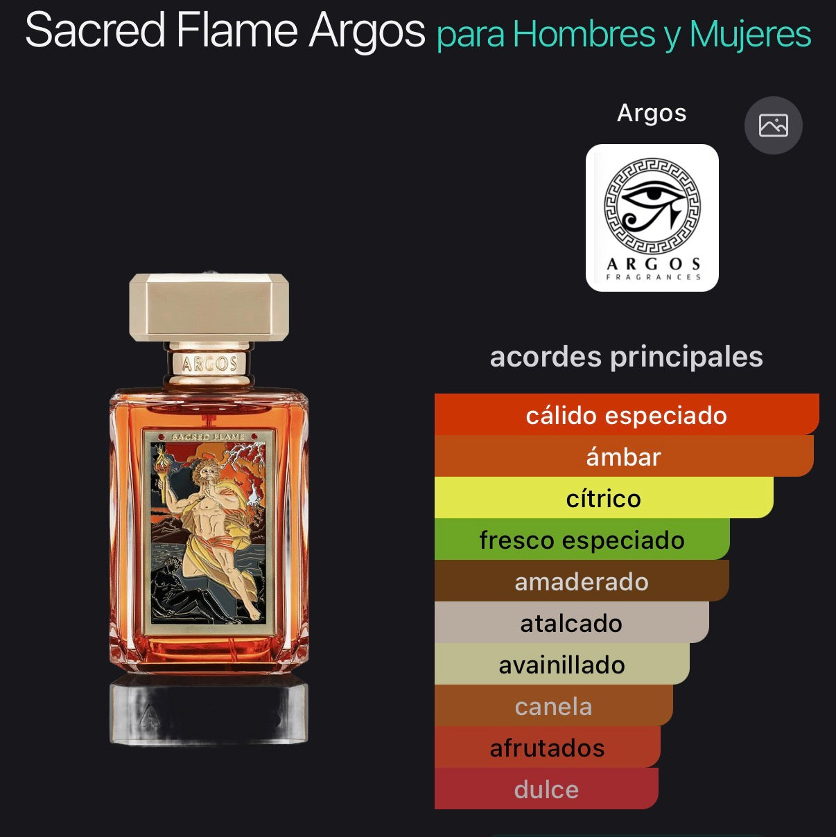 Sacred Flame Argos Eau de Parfum 100 ml