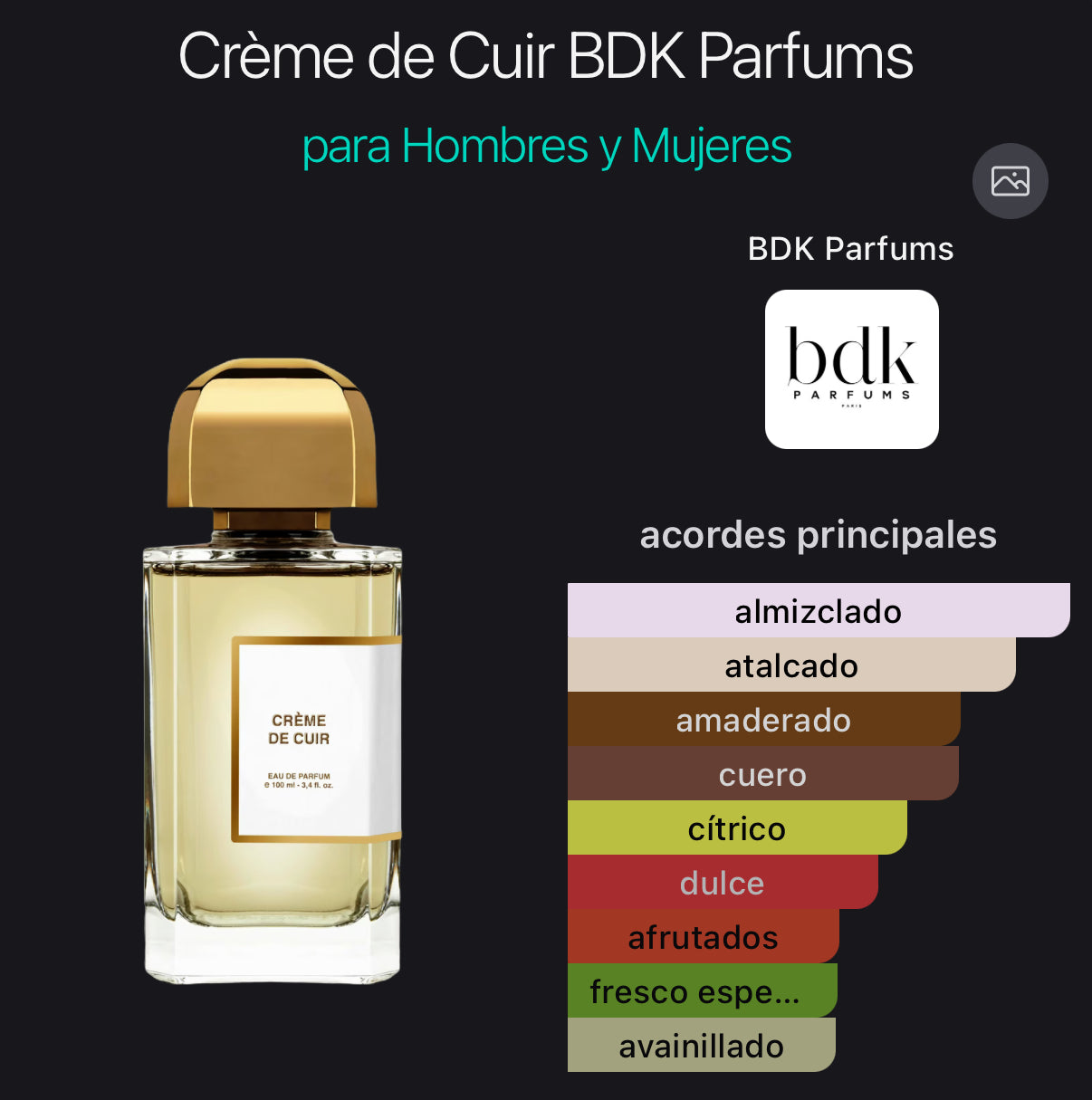Crème de Cuir BDK Parfums Eau de Parfum 100 ml (Preventa)