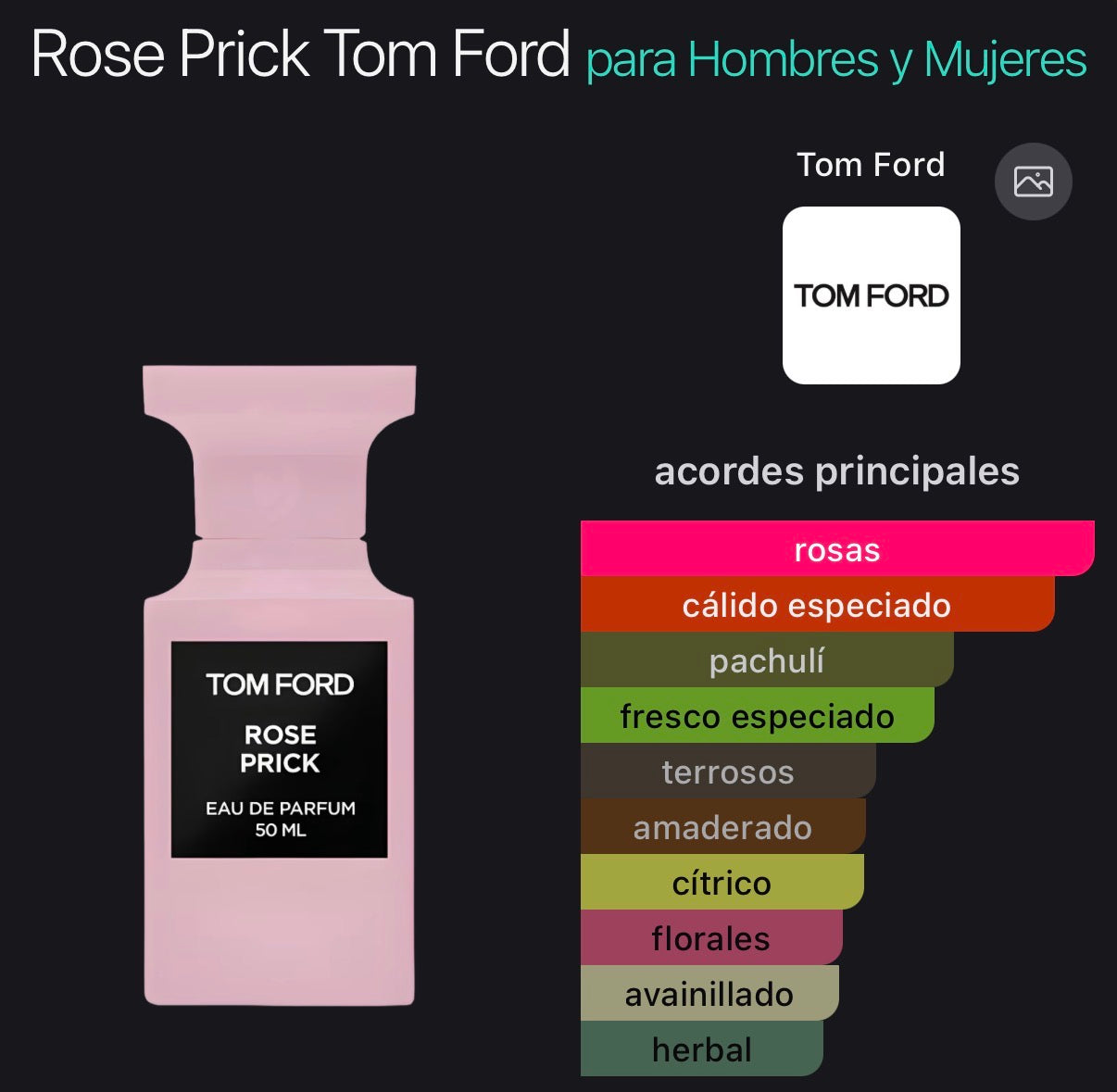 Rose Prick Tom Ford Eau de Parfum 50 ml (Preventa)