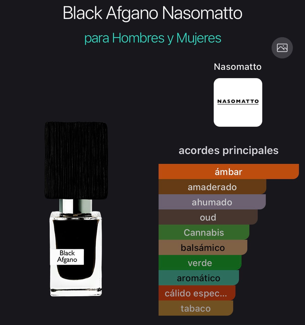 Black Afgano Extrait Nasomatto 30 ml (Preventa)