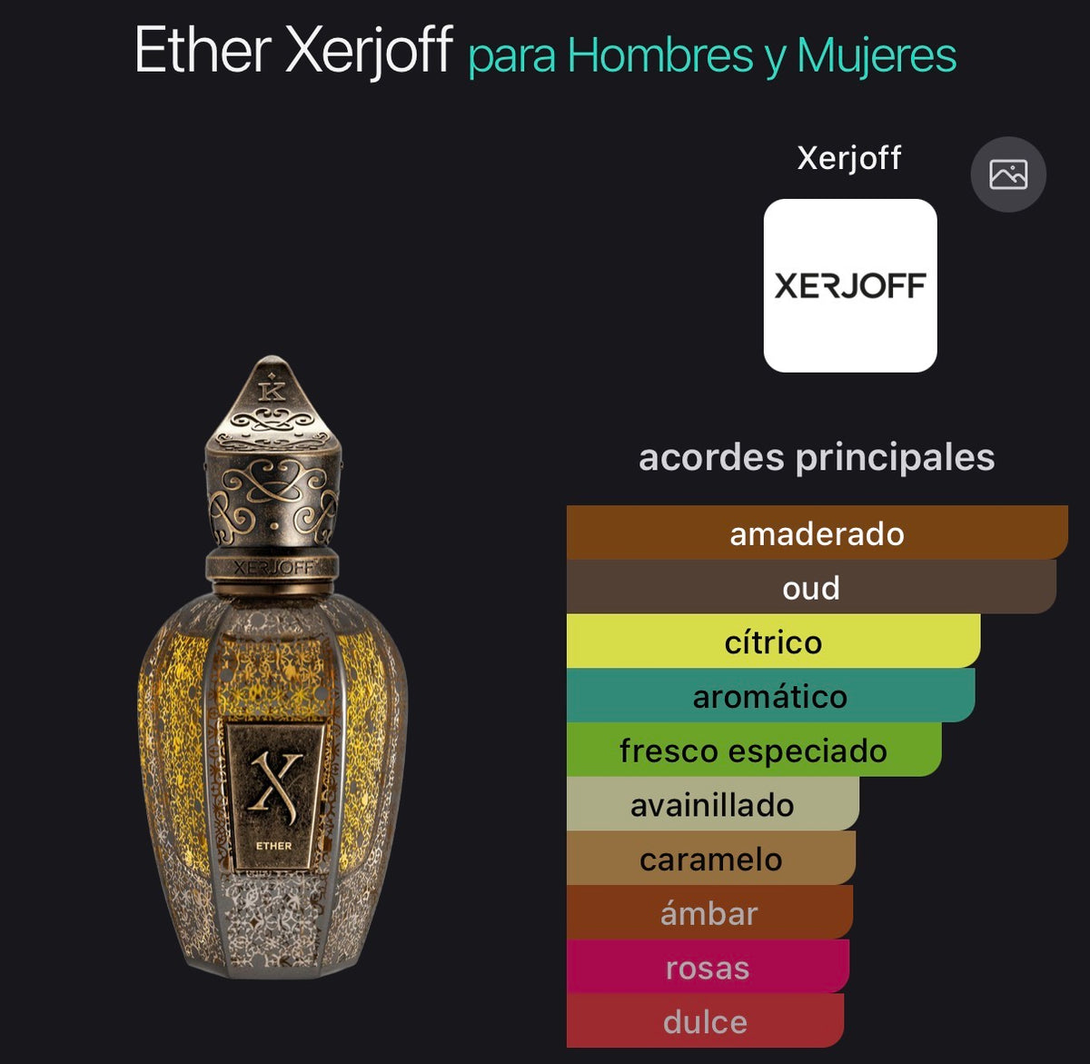 Ether Xerjoff Parfum 50 ml (Preventa)