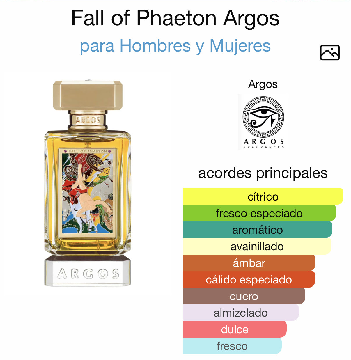 Fall of Phaeton Argos Eau de Parfum 100 ml (Preventa)
