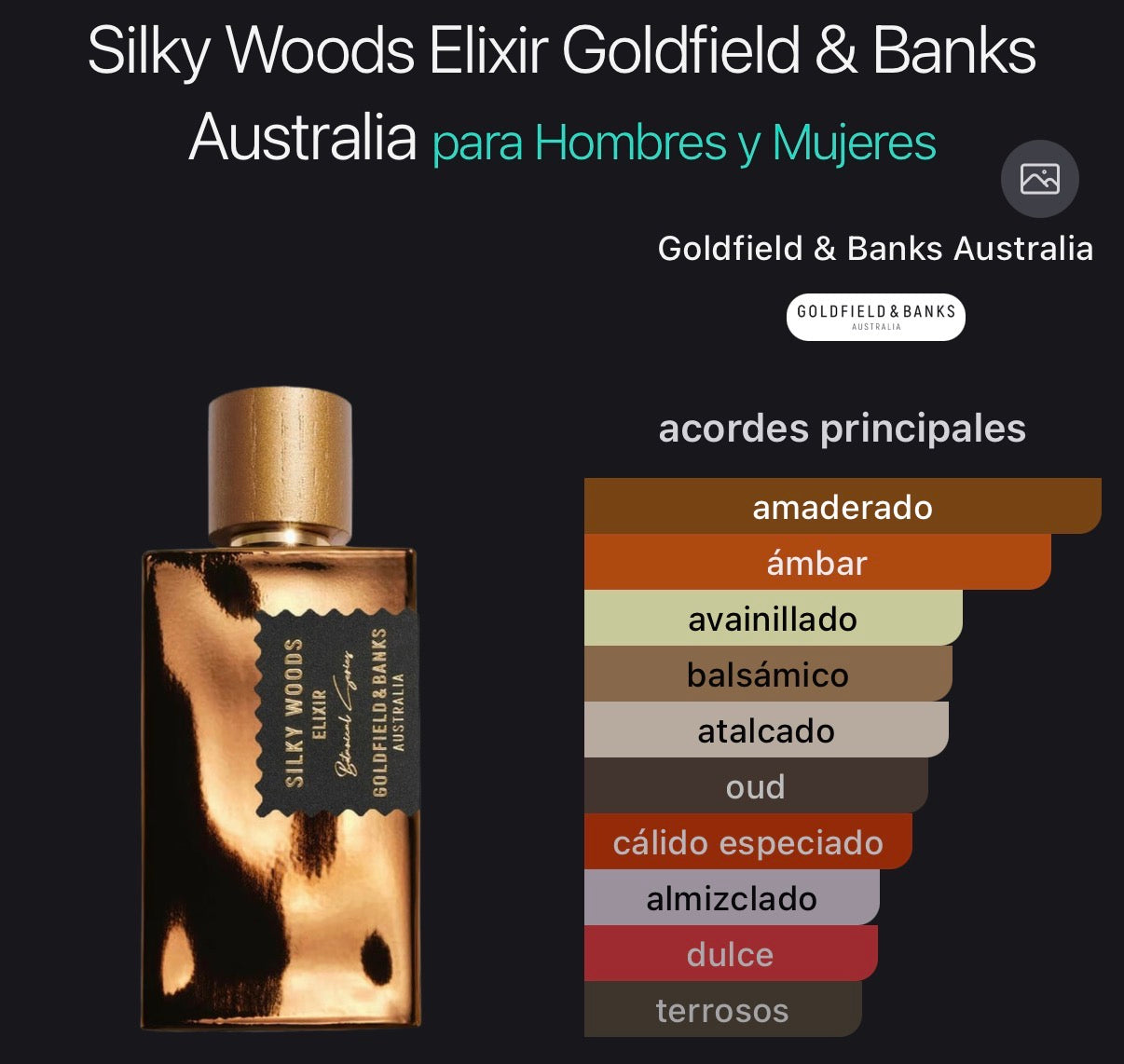 Silky Woods Elixir Goldfield & Banks Parfum 100 ml (Preventa)