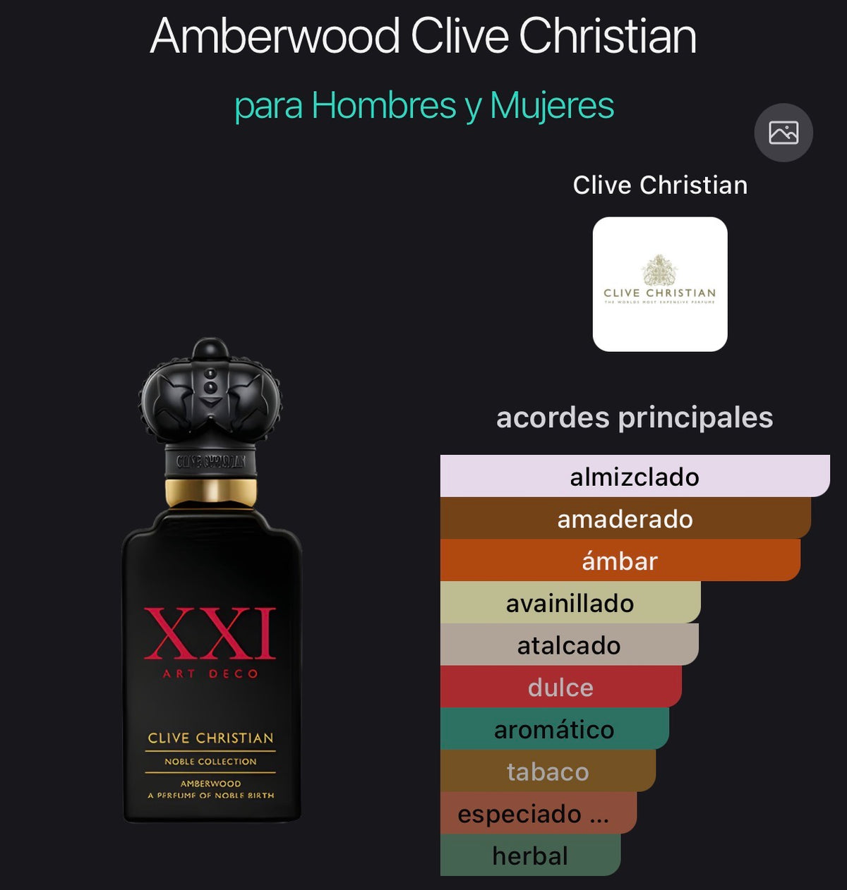 Amberwood XXI Extrait de Parfum Clive Christian 50 ml