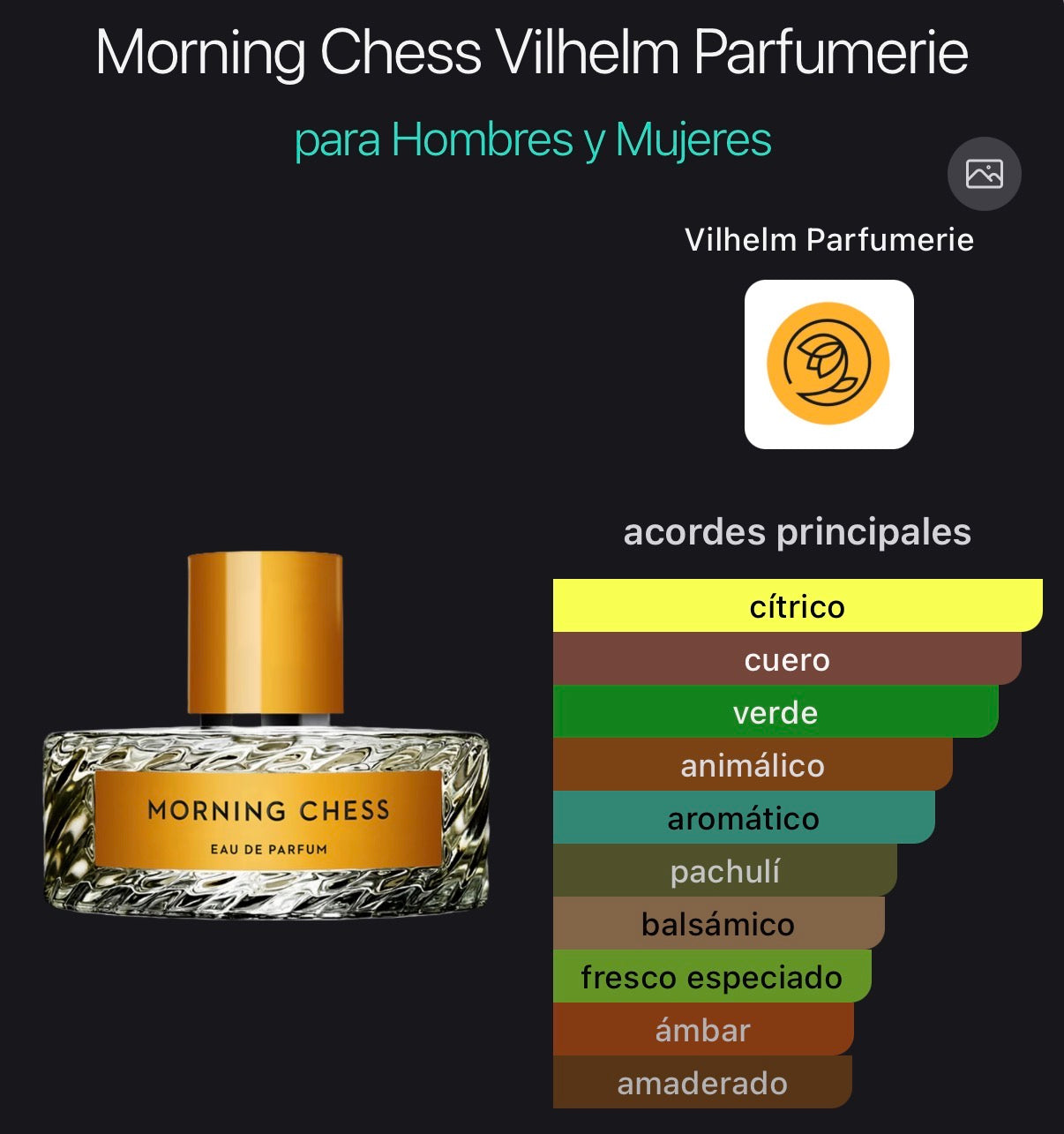 Morning Chess Villhelm Parfumerie 100 ml (Preventa)