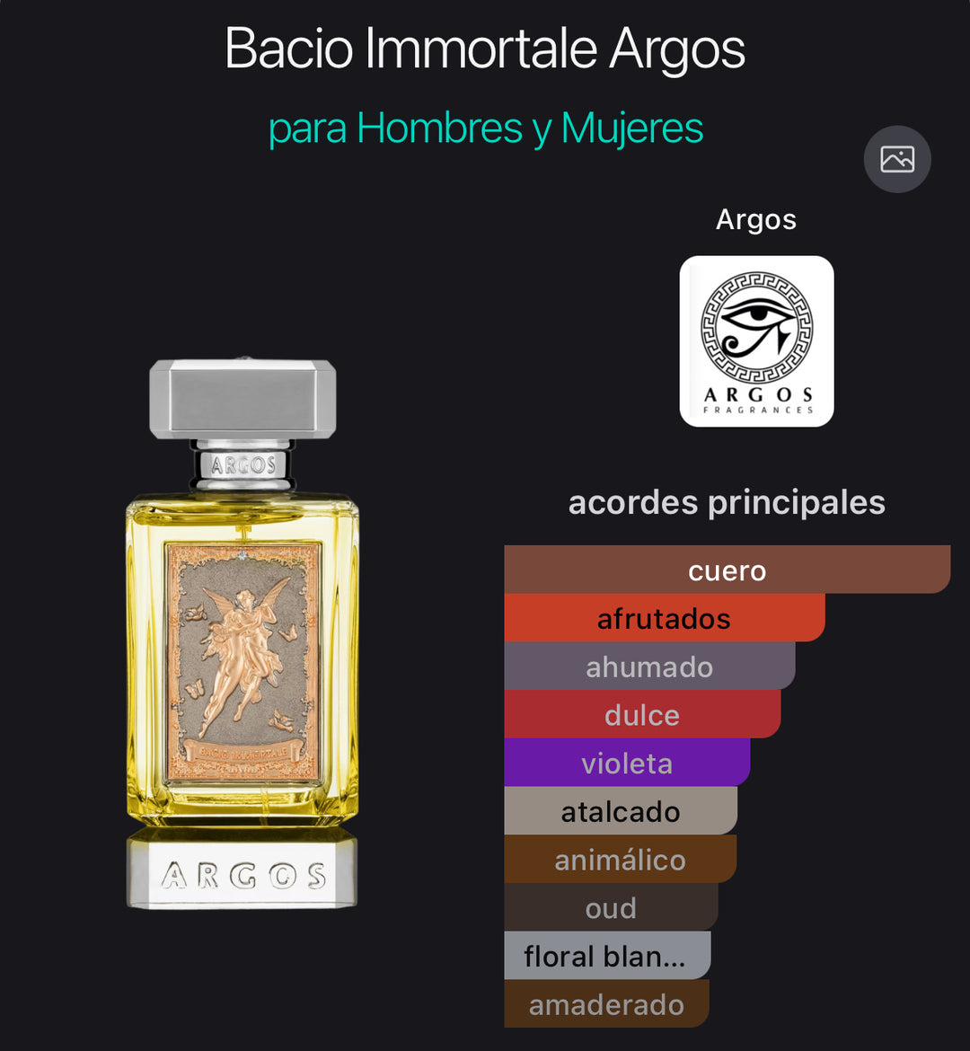 Acordes principales de Bacio Immortale de Argos
