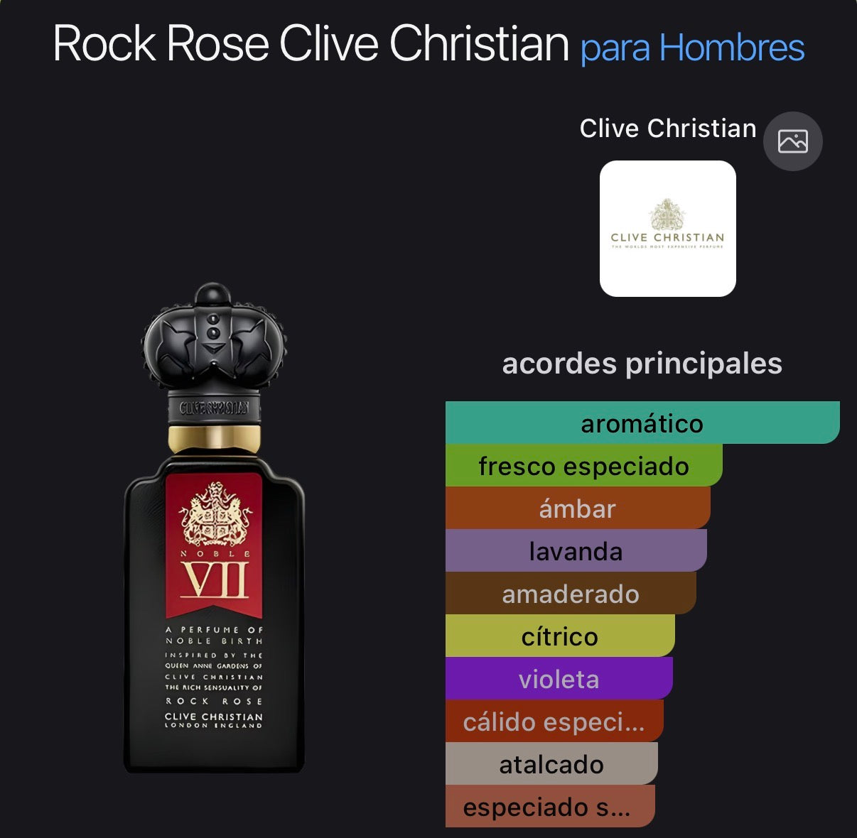 Rock Rose VII Clive Christian Eau de Parfum 50 ml