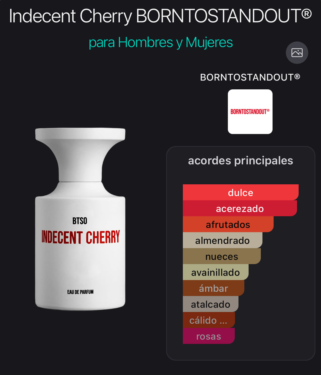 Acordes principales de Indecent Cherry de BORNTOSTANDOUT