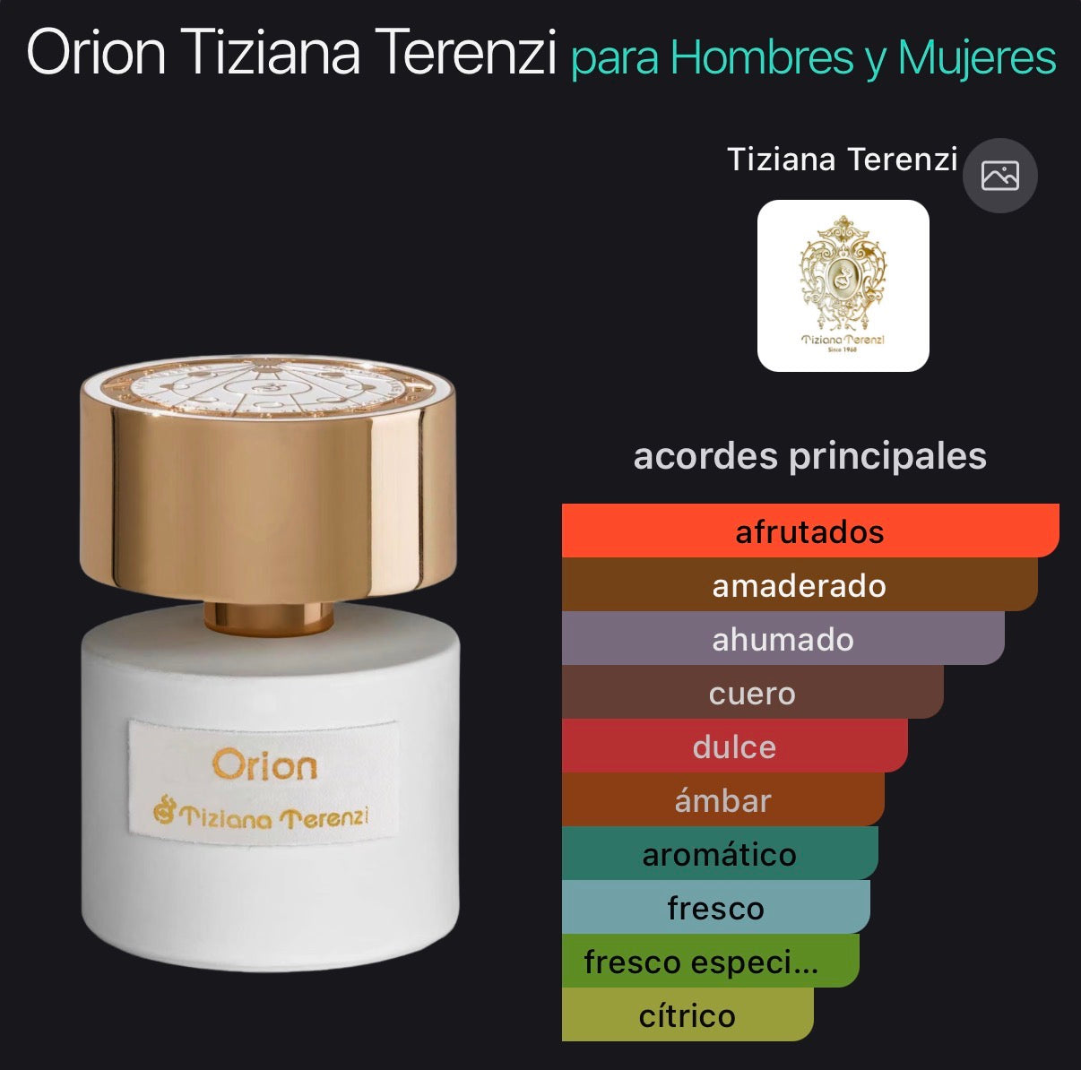 Orion Tiziana Terenzi Extrait de Parfum 100 ml