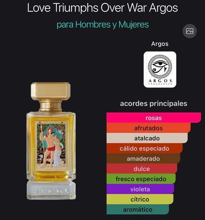 Love Triumphs Over War Argos Eau de Parfum 100 ml (Preventa)
