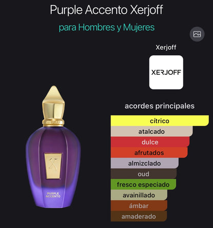 Purple Accento Eau de Parfum Xerjoff 100 ml (Preventa)