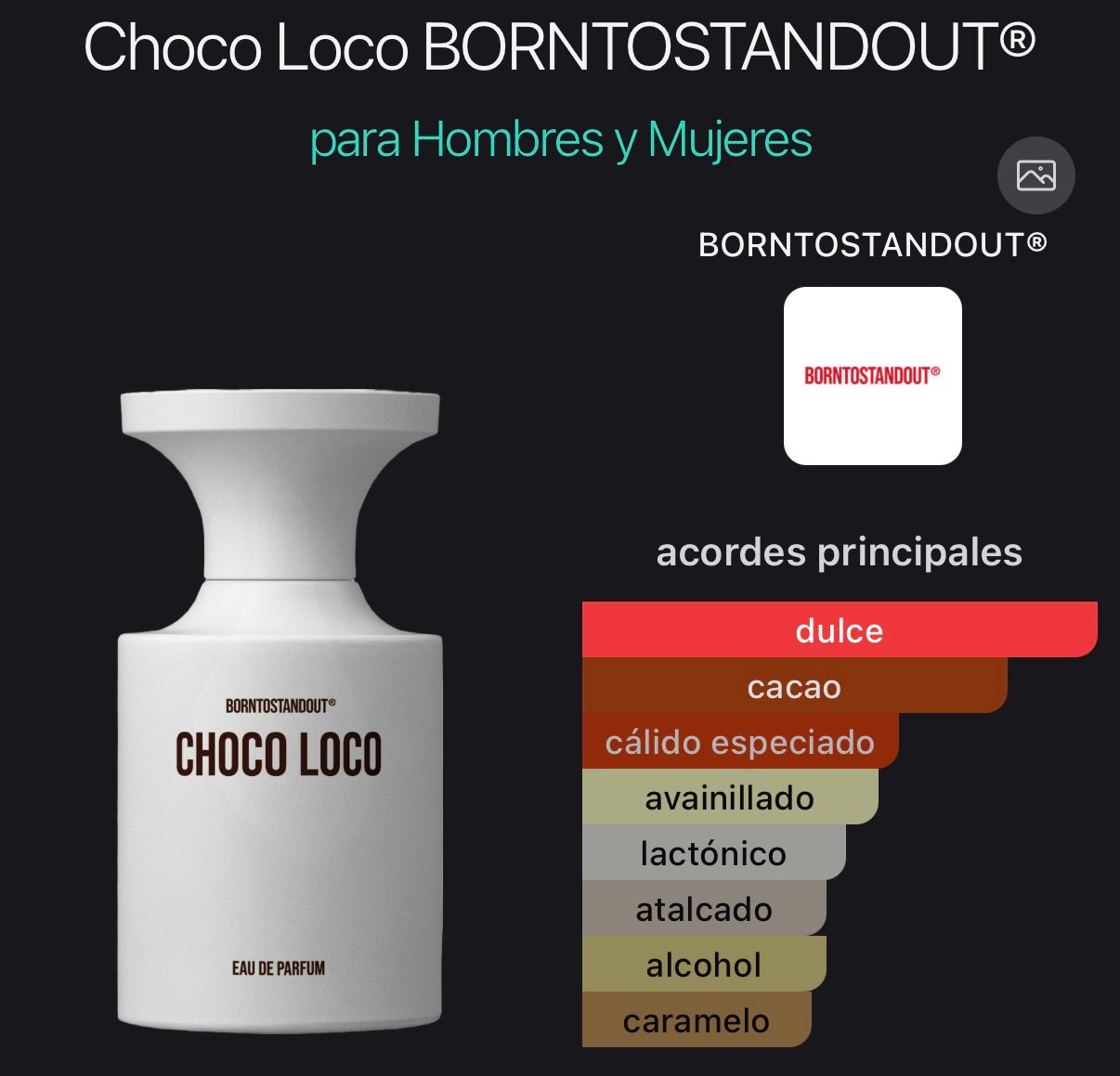 Choco Loco BORNTOSTANDOUT® Eau de Parfum (Preventa)