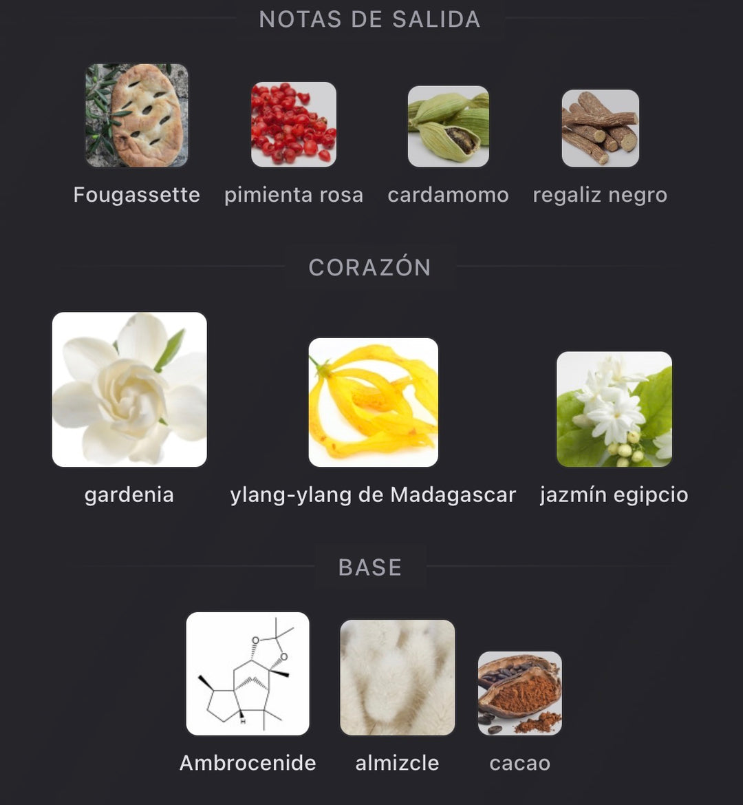 Notas olfativas de Caissa de Mind Games