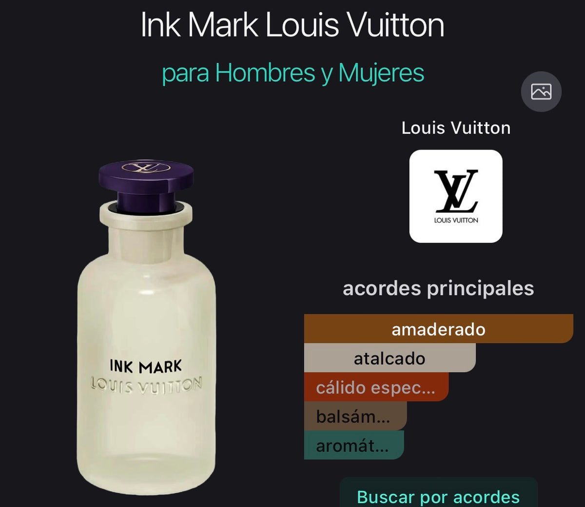 Acordes principales de Ink Mark de Louis Vuitton