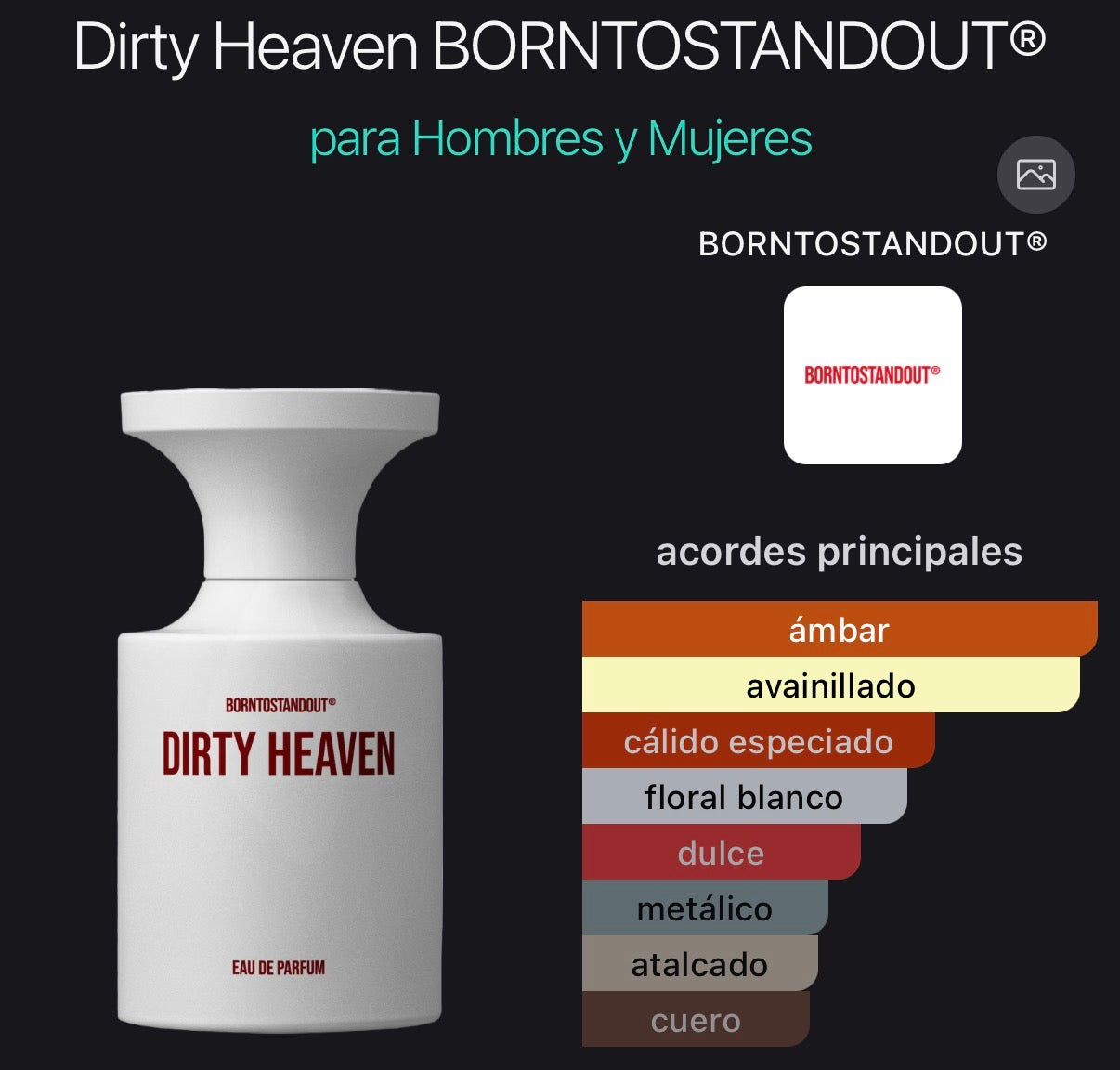 Dirty Heaven BORNTOSTANDOUT® Eau de Parfum (Preventa)