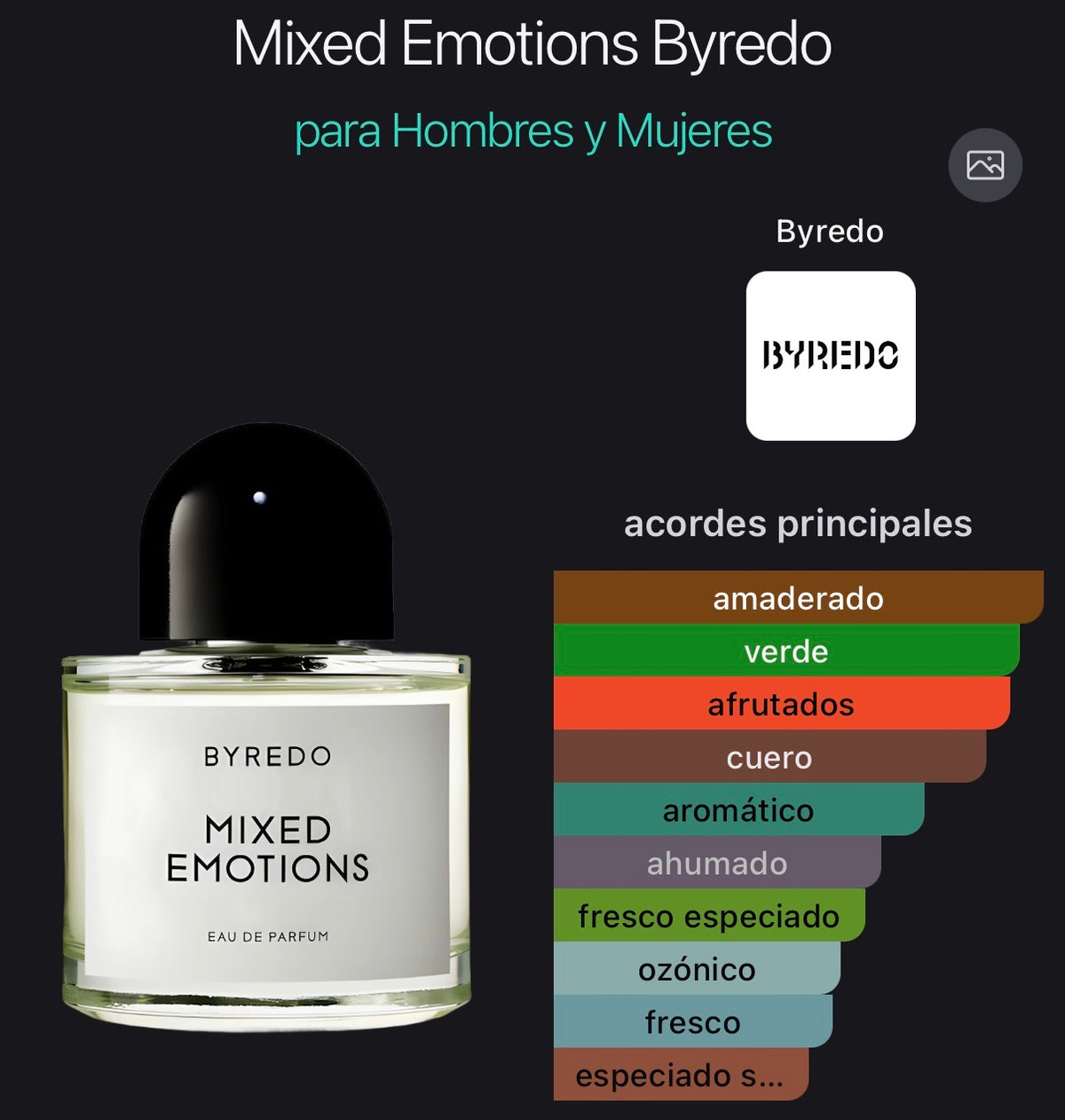 Mixed Emotions Byredo Eau de Parfum 100 ml (Preventa)