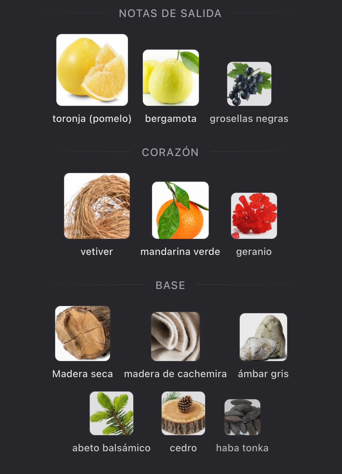 Notas olfativas de Perseus de Parfums de Marly