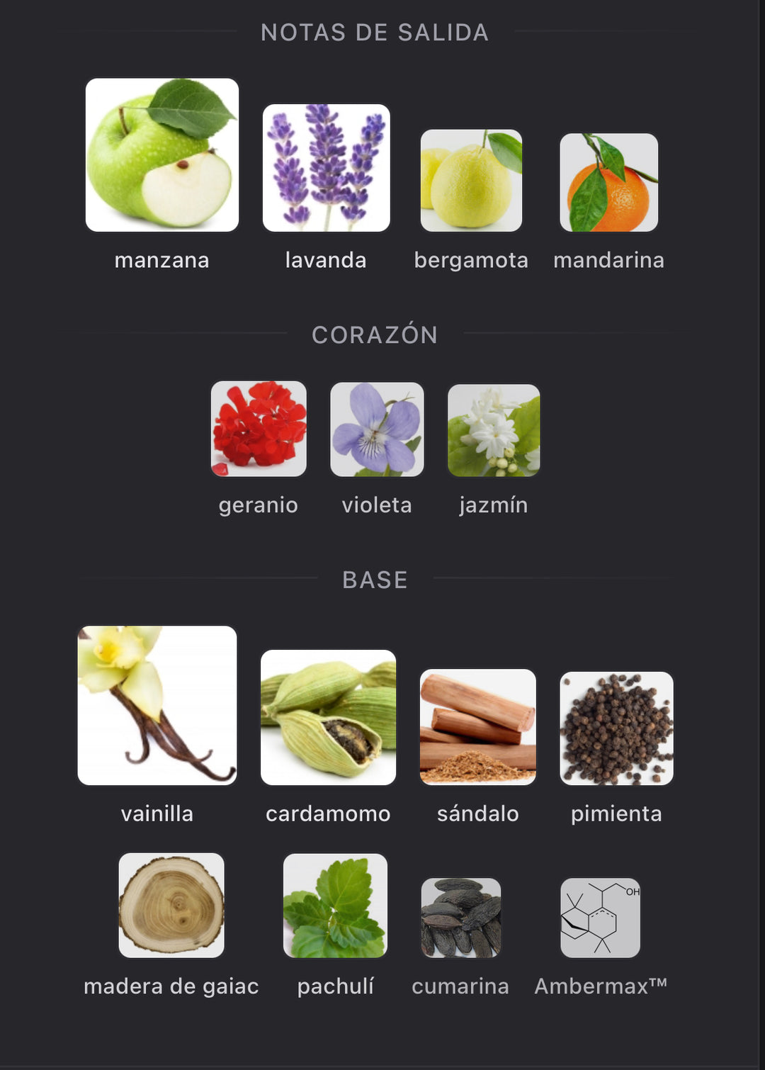 Notas olfativas de Layton de Parfums de Marly