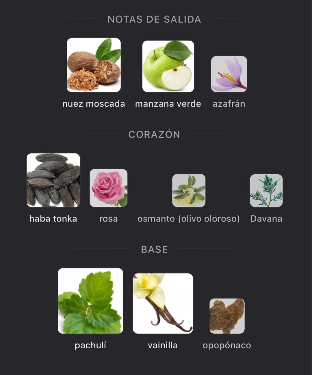 Notas olfativas de Carlisle de Parfums de Marly
