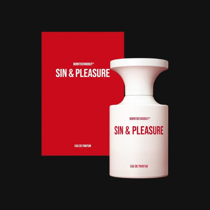 Sin & Pleasure de BORNTOSTANDOUT con frasco y caja