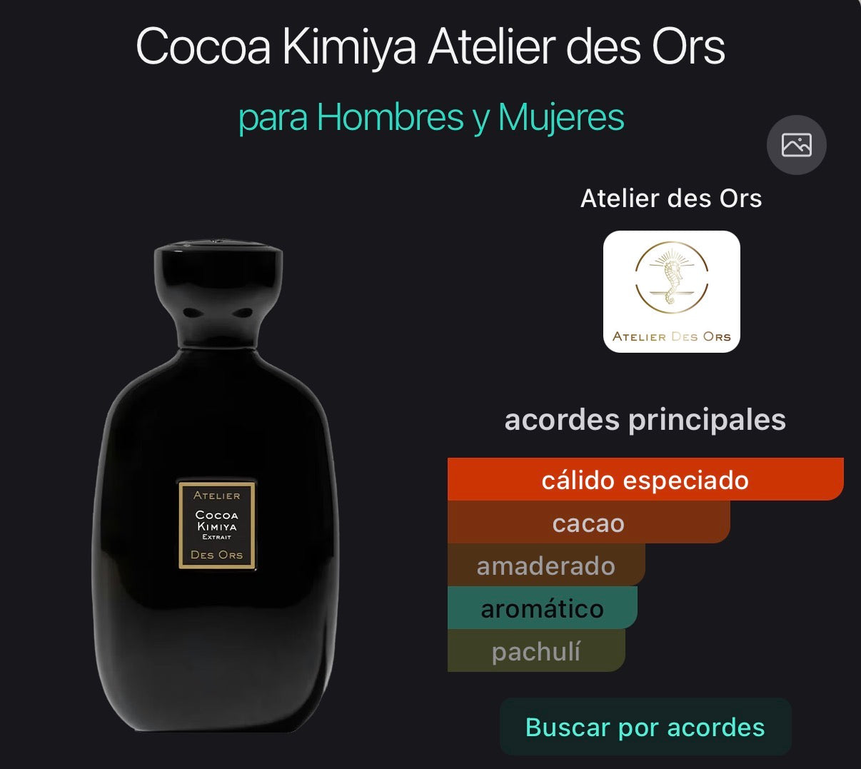 Cocoa Kimiya Atelier des Ora Extrait de Parfum 100 ml (Preventa)