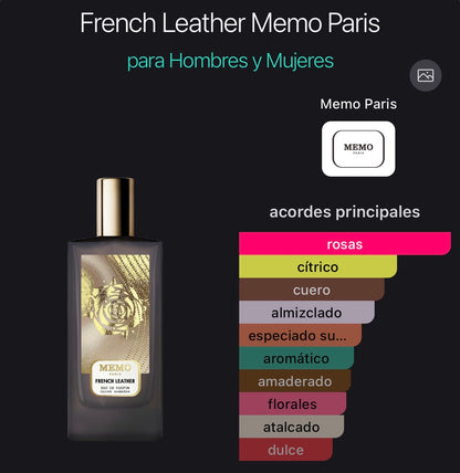 French Leather Memo Paris Eau de Parfum 75 ml (Preventa)