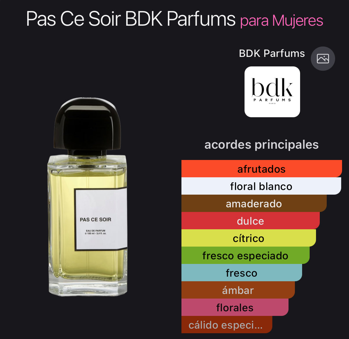 Pas Ce Soir BDK Parfums Eau de Parfum 100 ml (Preventa)