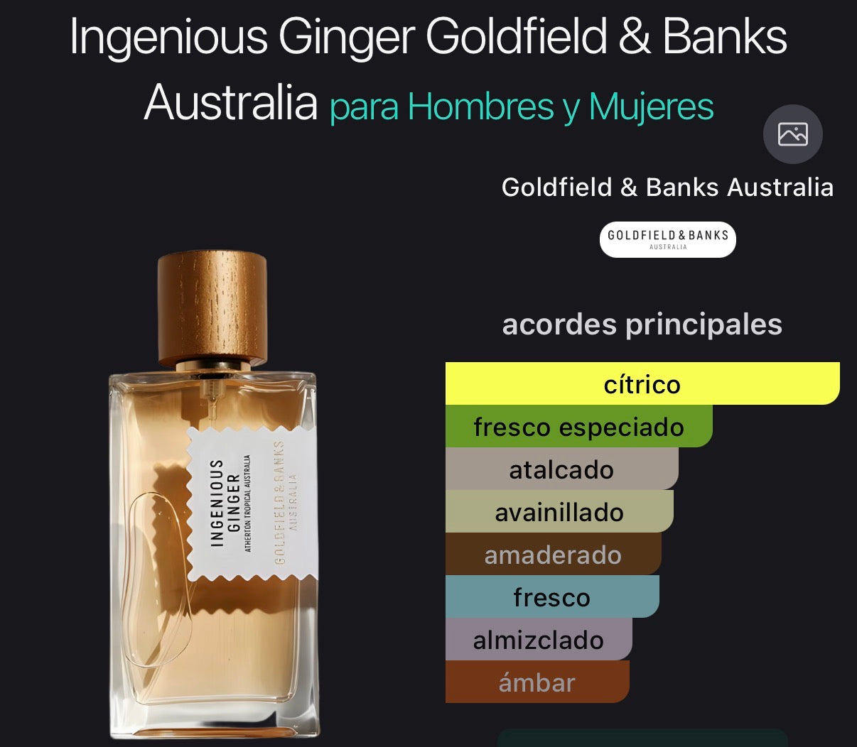 Ingenious Ginger Goldfield & Banks Eau de Parfum