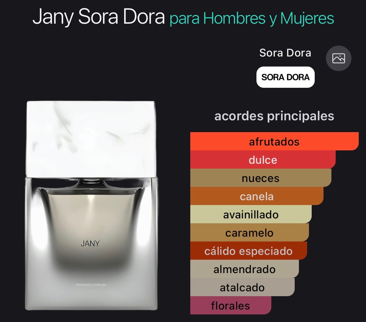 Jany Sora Dora Extrait de Parfum 50 ml (Preventa)