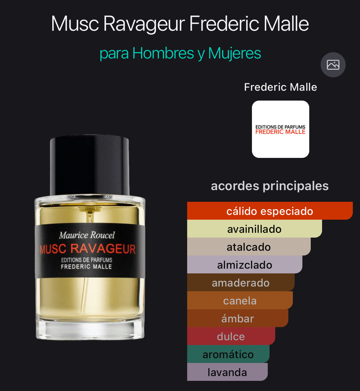 Musc Ravageur Frederic Malle Eau de Parfum 100 ml (Preventa)