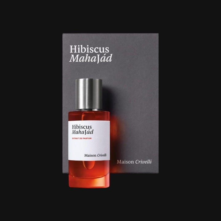 Hibiscus Mahajád de Maison Crivelli con frasco y caja