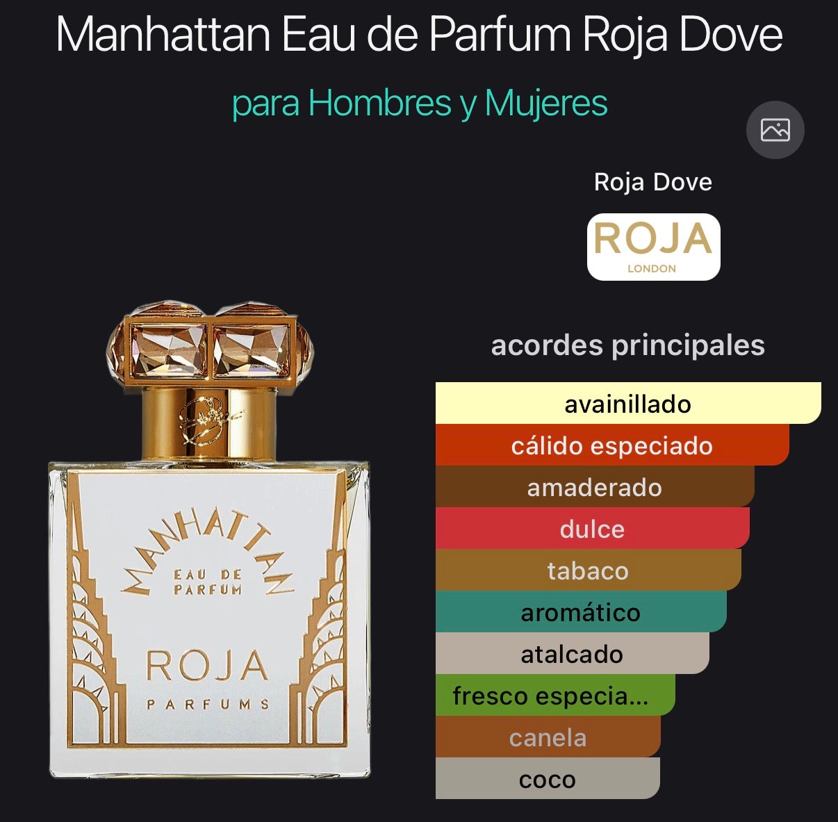 Roja Manhattan Eau de Parfum 100 ml (Preventa)