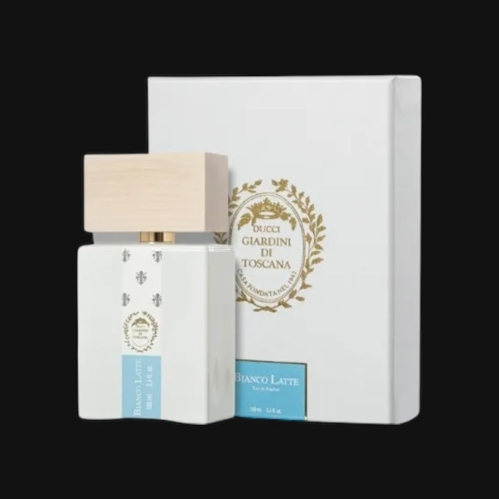 Bianco Latte de Giardini di Toscana con frasco y caja