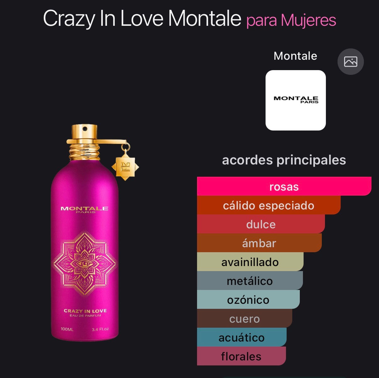 Crazy in Love Montale Eau de Parfum 100 ml (Preventa)