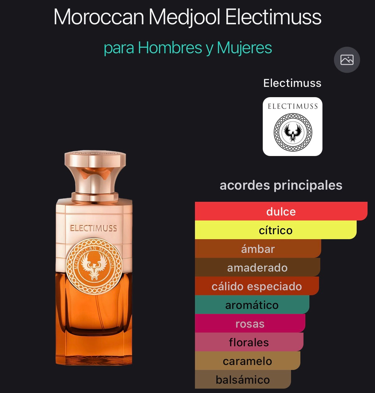 Moroccan Medjool Parfum Electimuss 100 ml (Preventa)