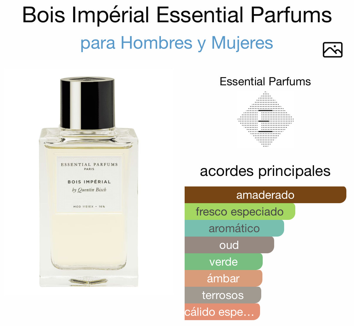 Bois Impérial Essential Parfums Eau de Parfum 100 ml (Preventa)