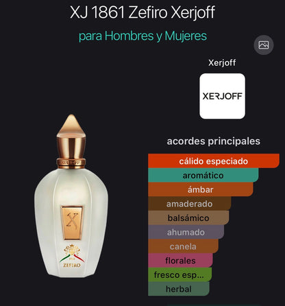 Zefiro Xerjoff Eau de Parfum 100 ml (Preventa)