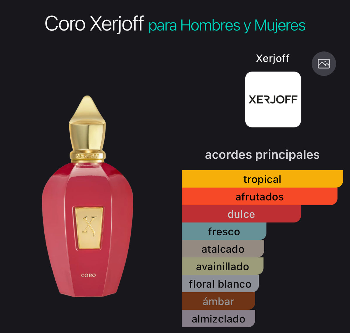 Acordes principales de Coro de Xerjoff