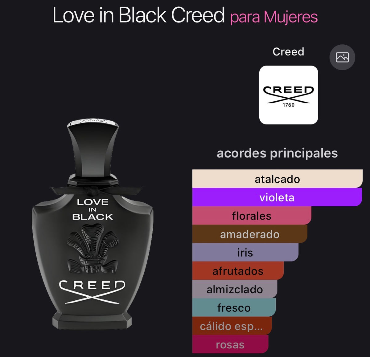 Acordes principales de Love in Black de Creed
