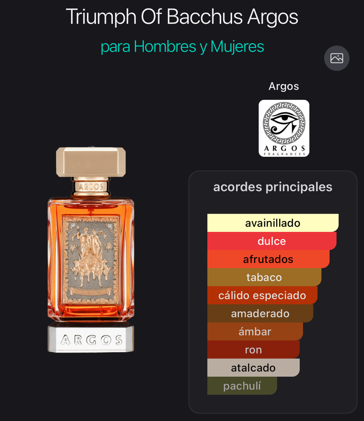 Acordes principales de Triumph of Bacchus de Argos