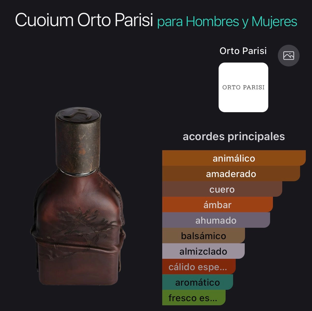 Cuoium Orto Parisi Eau de Parfum 50 ml (Preventa)