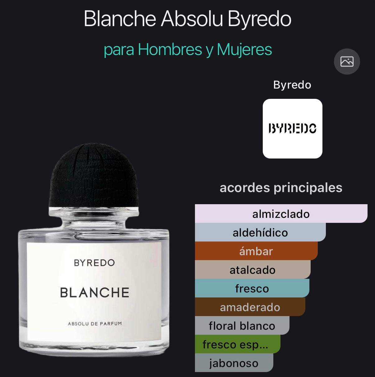 Blanche Absolu de Parfum Byredo 100 ml (Preventa)