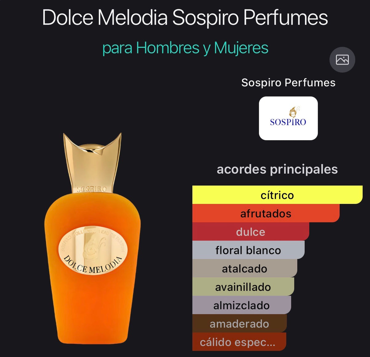 Sospiro Dolce Melodia Eau de Parfum 100 ml
