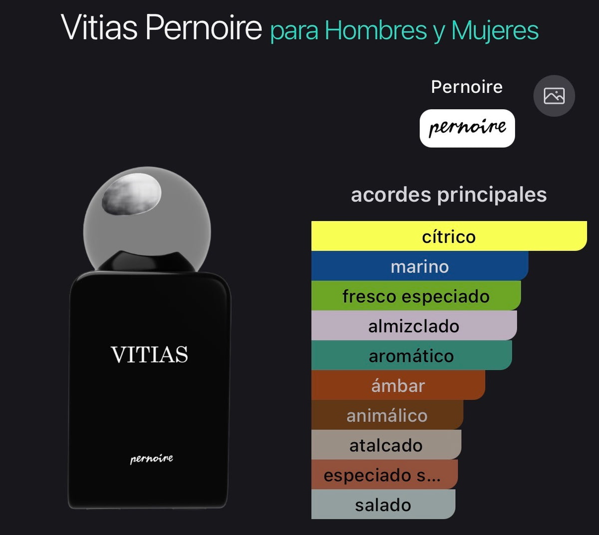Acordes principales de Vitias de Pernoire