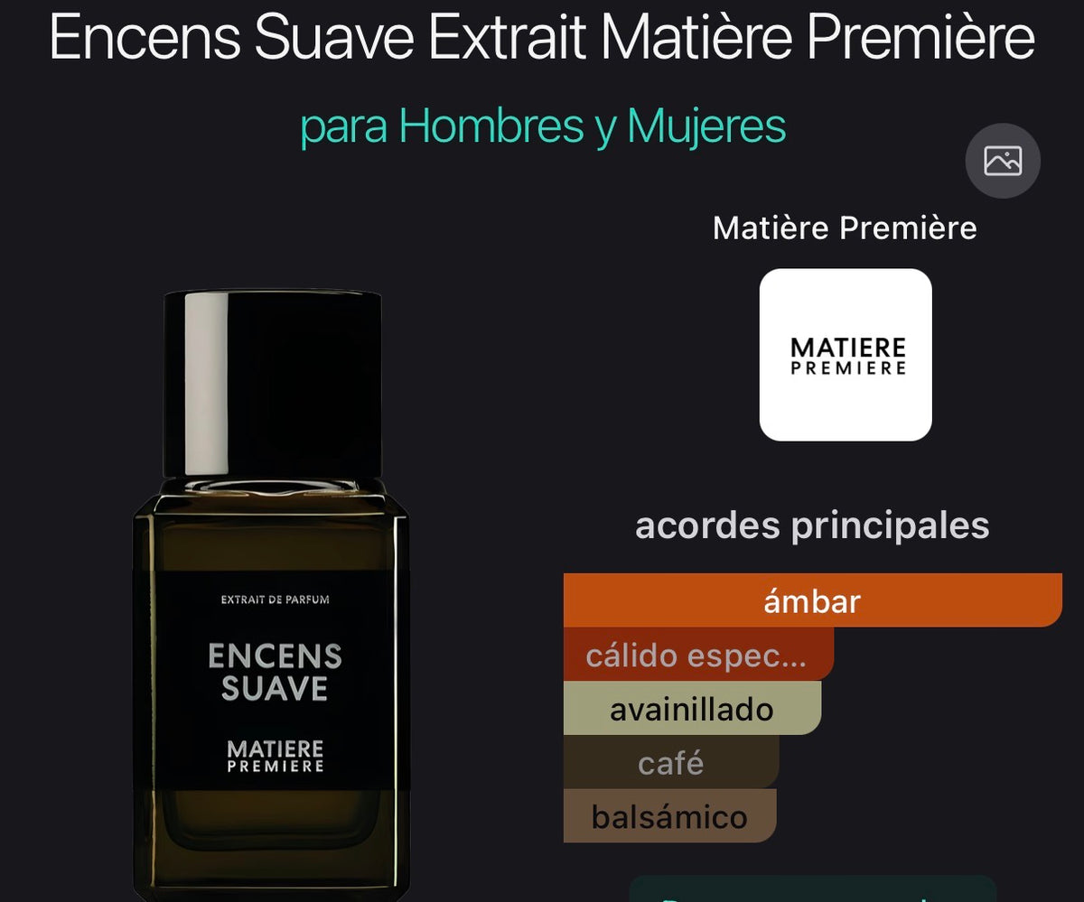Encens Suave Extrait de Parfum Matiere Premiere 100 ml (Preventa)