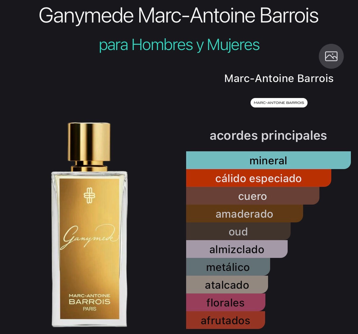 Ganymede Marc-Antoine Barrois Eau de Parfum 100 ml (Preventa)