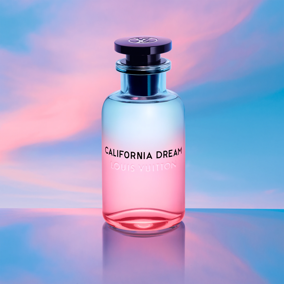 California Dream de Louis Vuitton frente a un cielo rosa y azul